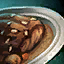 Datei:Teller mit Hähnchen in Rotweinsoße mit Sesamkruste Icon.png