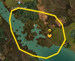 Die Inquestur benutzt Hylekgift, um die Geschöpfe im See in den Wahnsinn zu treiben. Helft Blopp, das zu unterbinden Karte.jpg